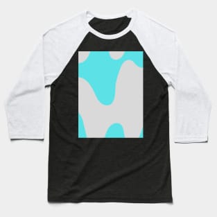 Abstract baby blue and gray swirl pattern Baseball T-Shirt